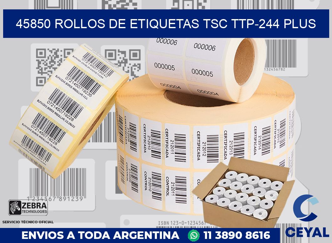 45850 ROLLOS DE ETIQUETAS TSC TTP-244 PLUS