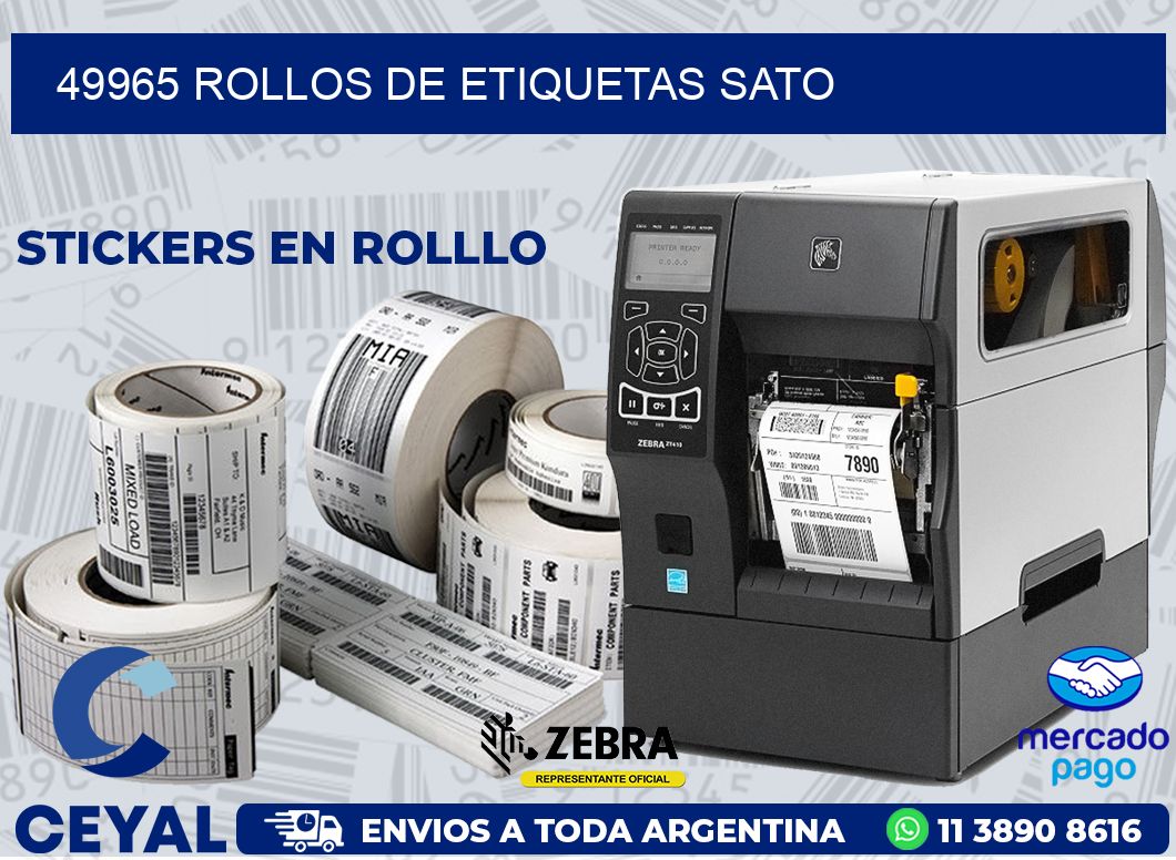 49965 ROLLOS DE ETIQUETAS SATO