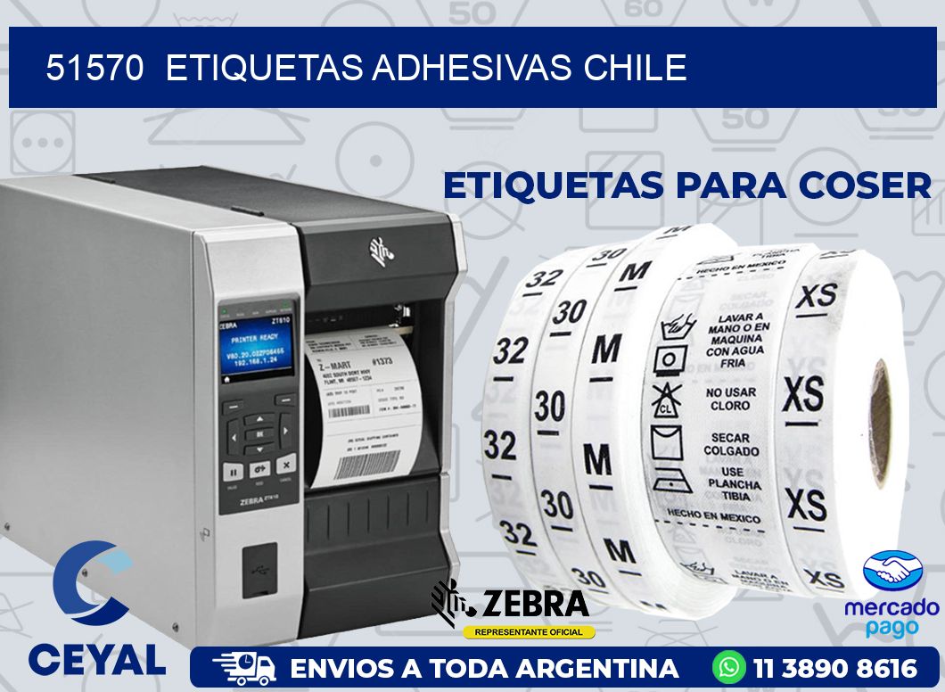 51570  ETIQUETAS ADHESIVAS CHILE