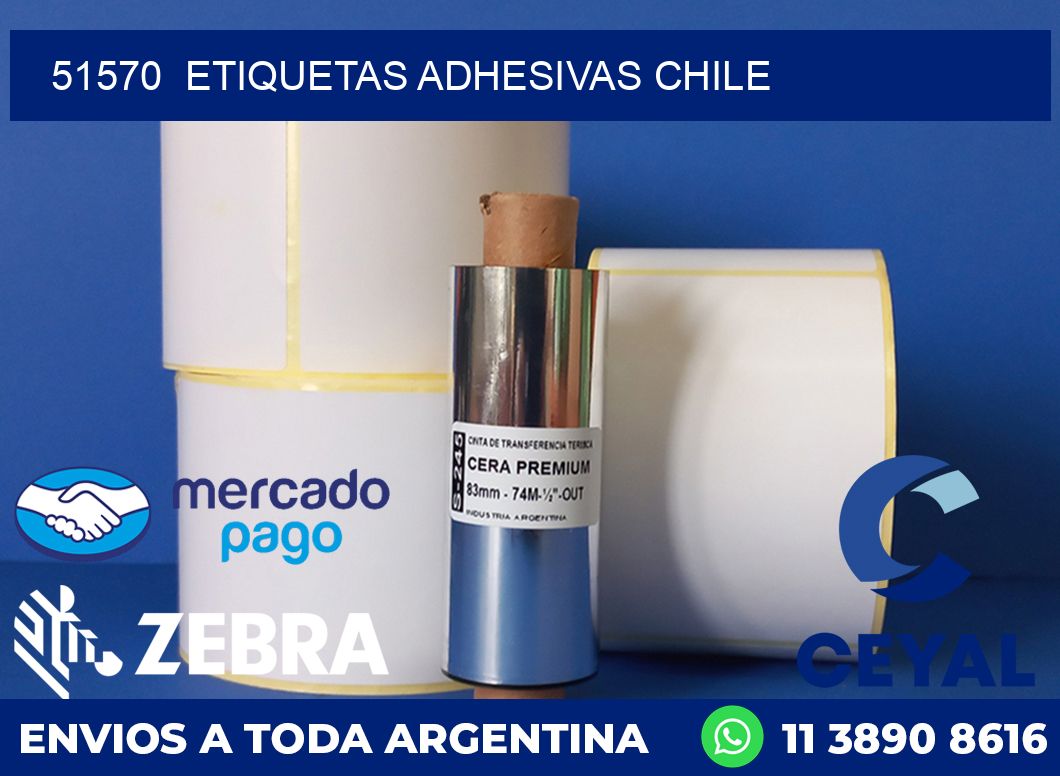51570  ETIQUETAS ADHESIVAS CHILE