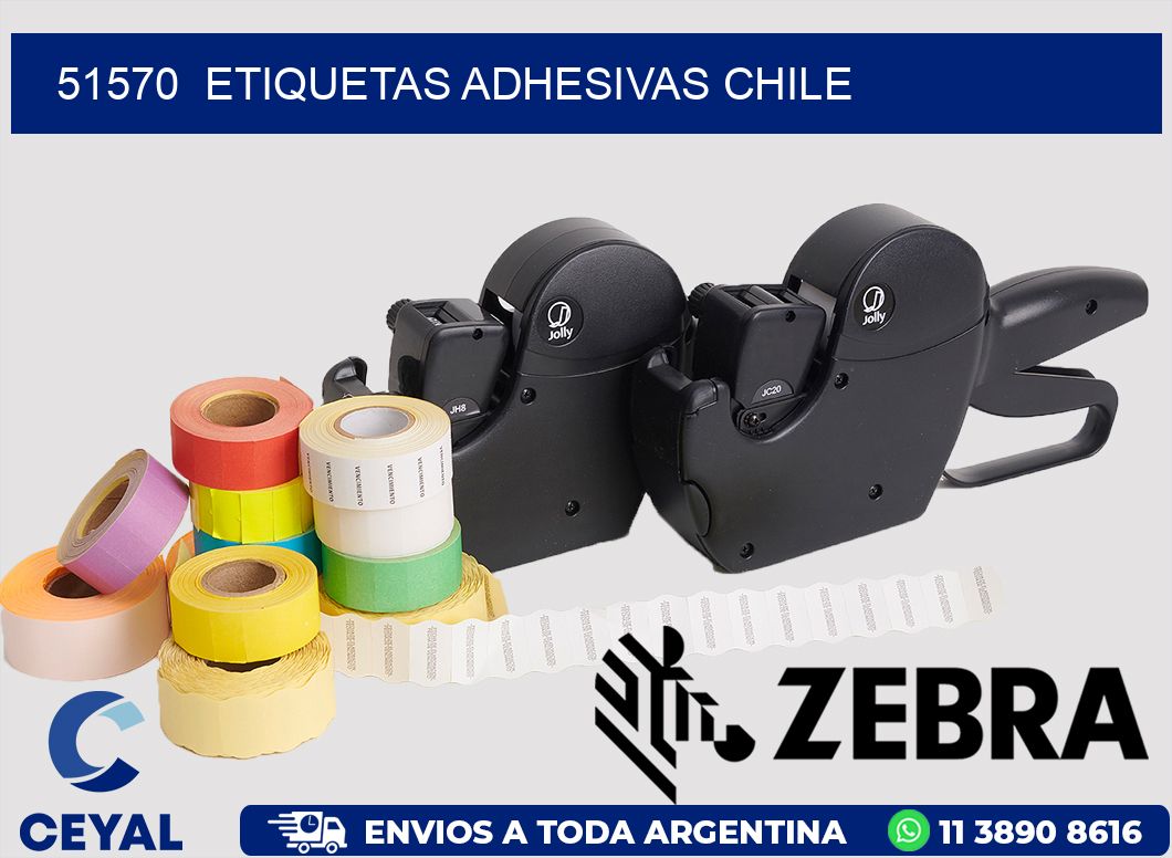 51570  ETIQUETAS ADHESIVAS CHILE