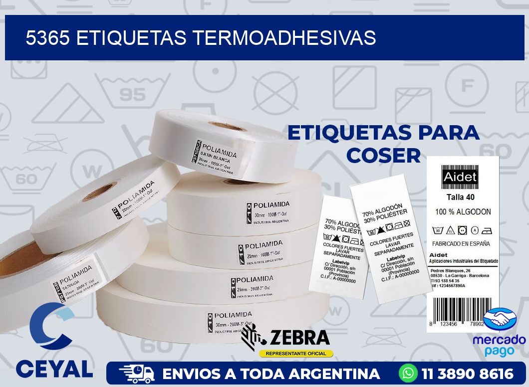 5365 ETIQUETAS TERMOADHESIVAS