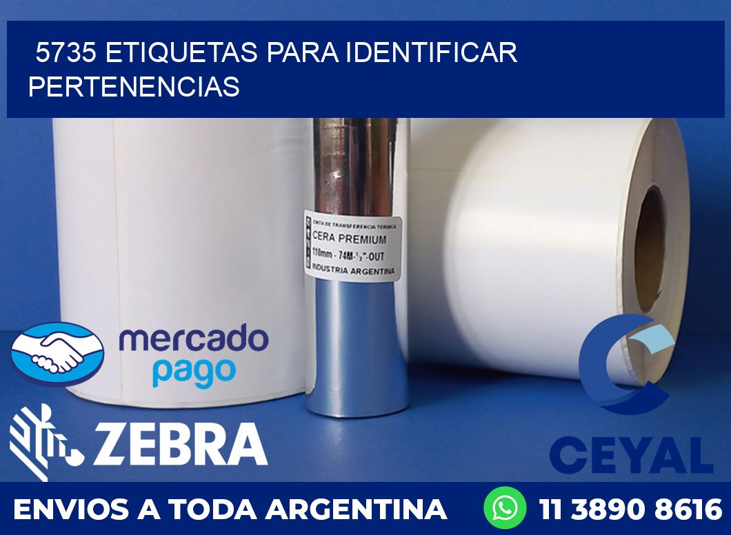 5735 ETIQUETAS PARA IDENTIFICAR PERTENENCIAS