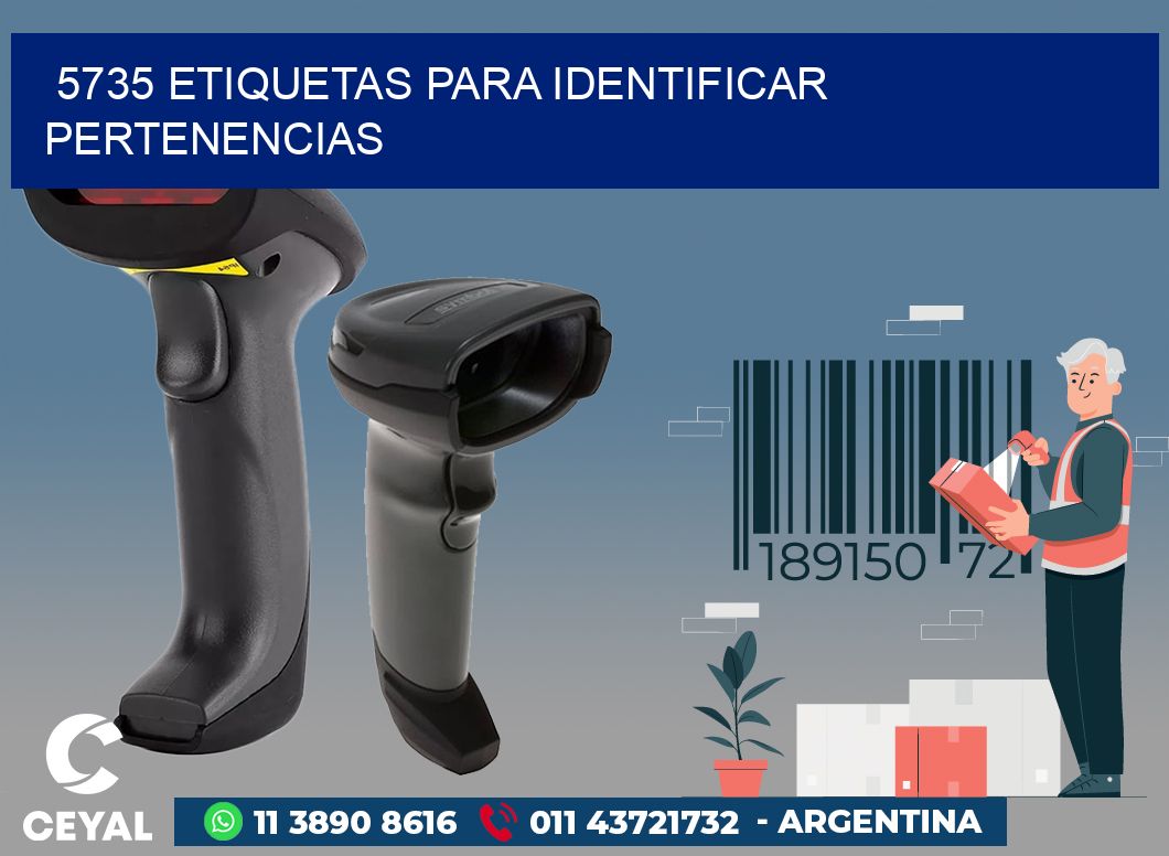 5735 ETIQUETAS PARA IDENTIFICAR PERTENENCIAS