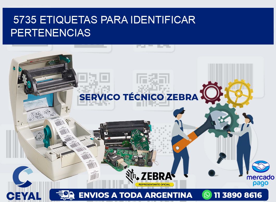 5735 ETIQUETAS PARA IDENTIFICAR PERTENENCIAS