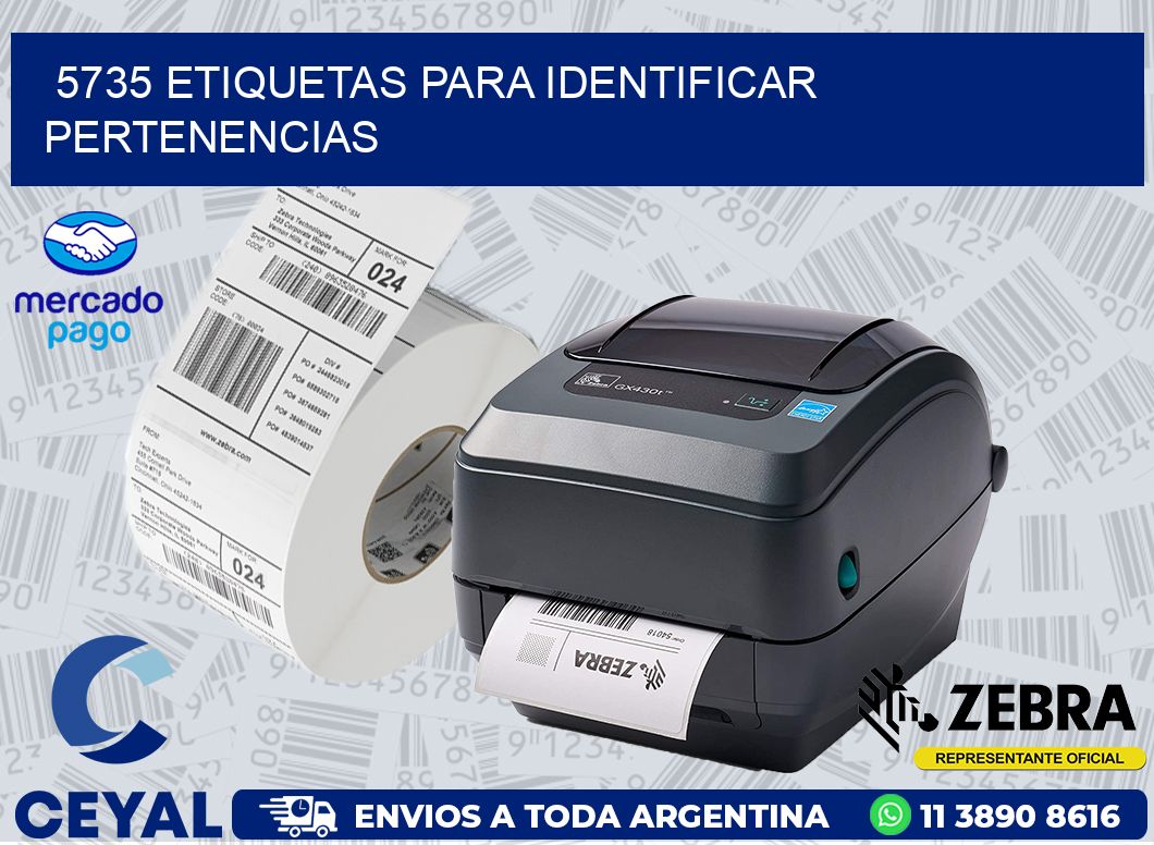 5735 ETIQUETAS PARA IDENTIFICAR PERTENENCIAS
