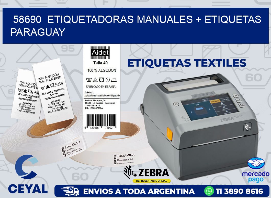 58690 ETIQUETADORAS MANUALES + ETIQUETAS PARAGUAY