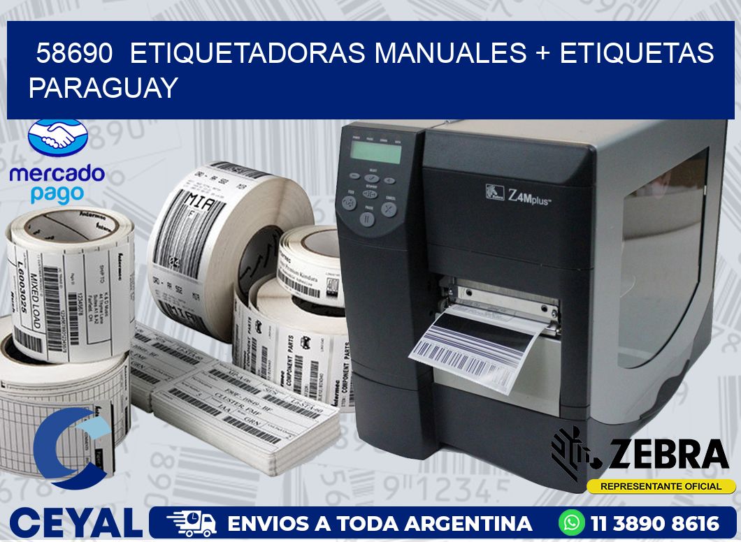 58690  ETIQUETADORAS MANUALES + ETIQUETAS PARAGUAY