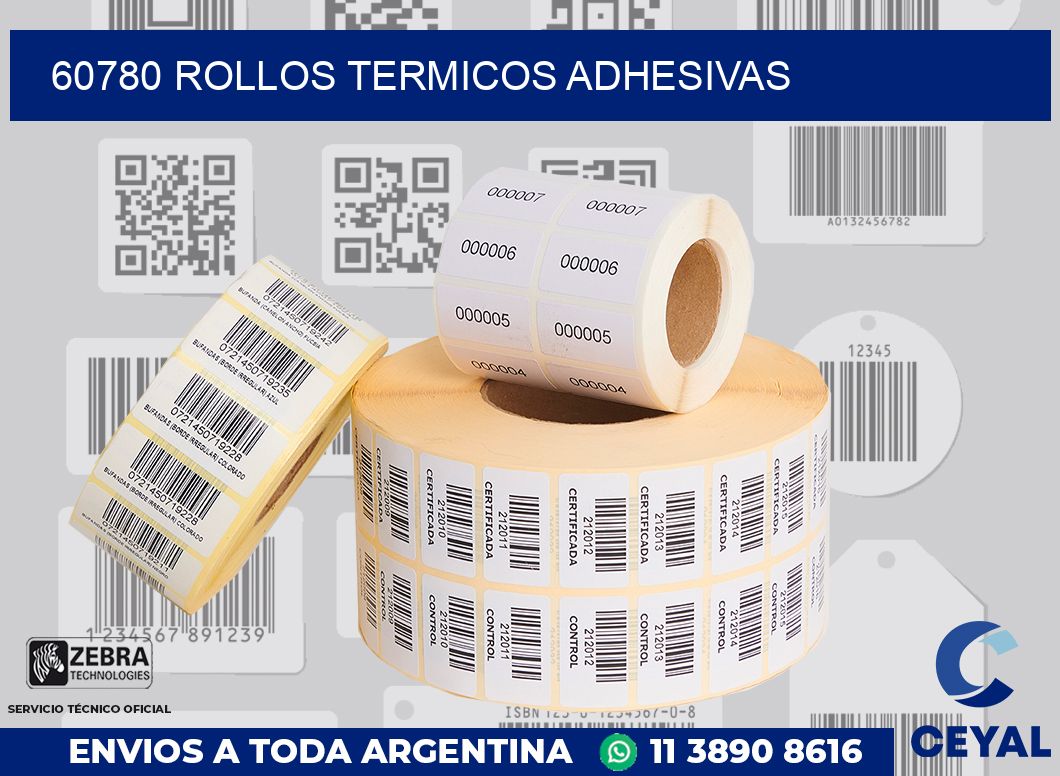 60780 ROLLOS TERMICOS ADHESIVAS