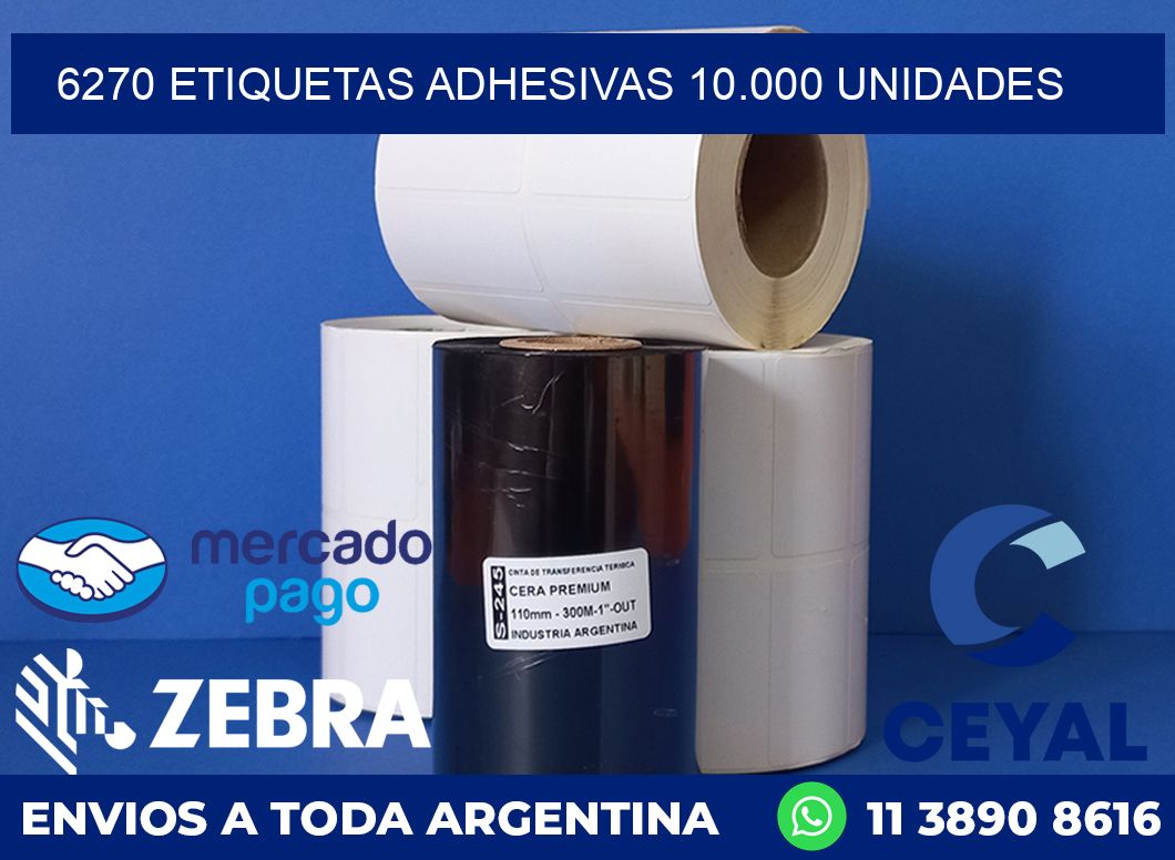 6270 ETIQUETAS ADHESIVAS 10.000 UNIDADES