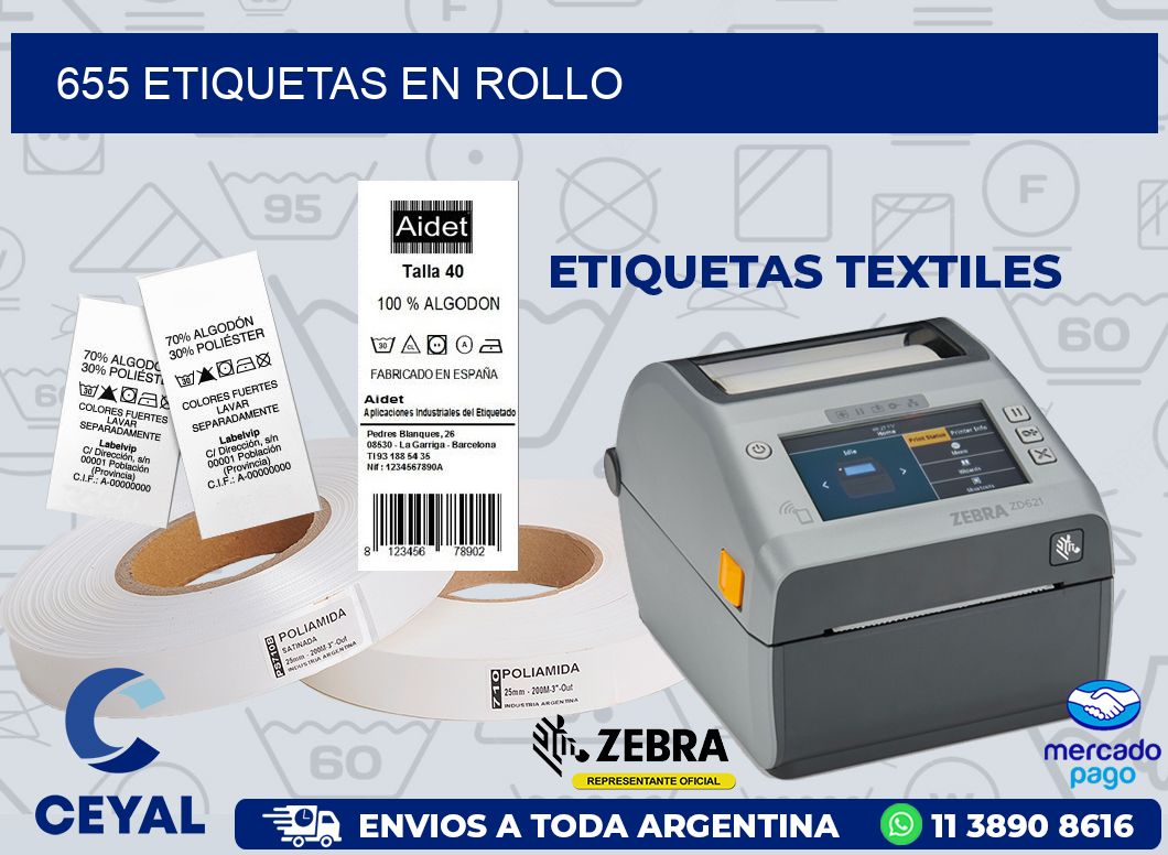 655 ETIQUETAS EN ROLLO