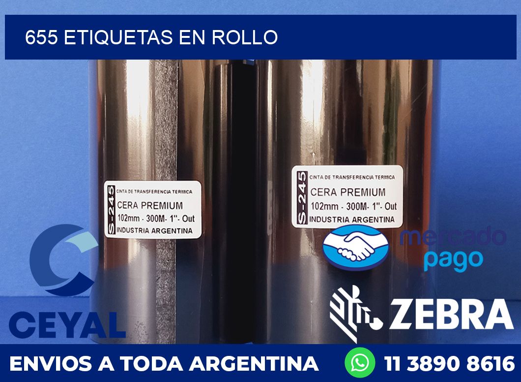 655 ETIQUETAS EN ROLLO