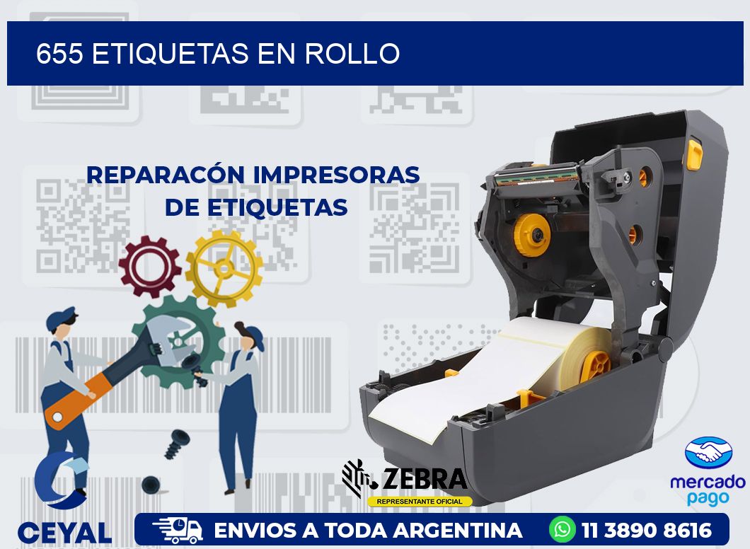 655 ETIQUETAS EN ROLLO