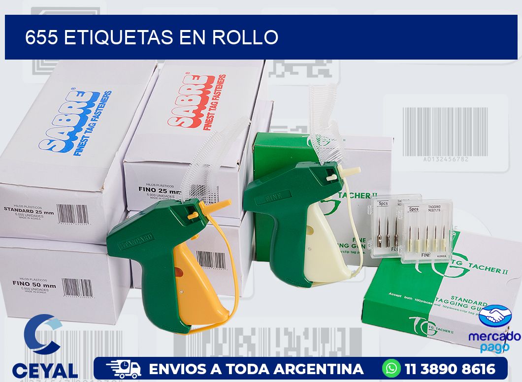655 ETIQUETAS EN ROLLO