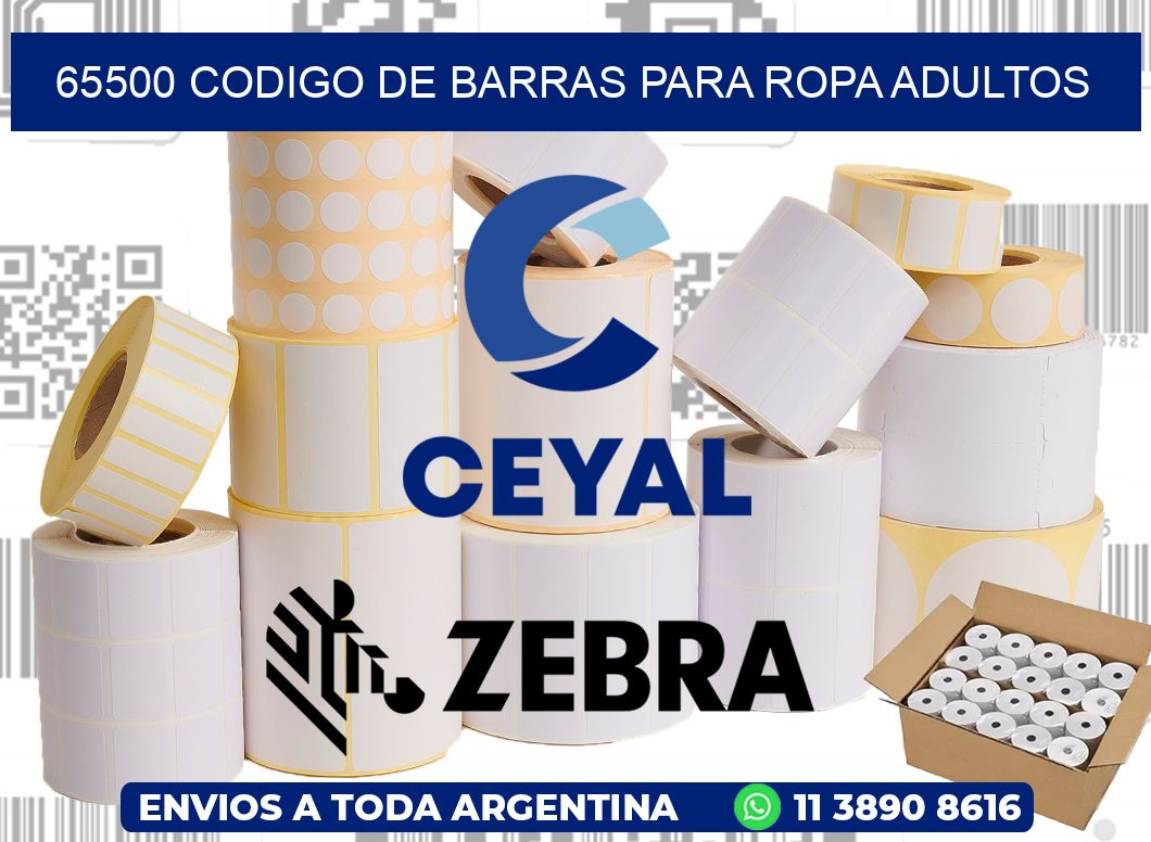 65500 CODIGO DE BARRAS PARA ROPA ADULTOS