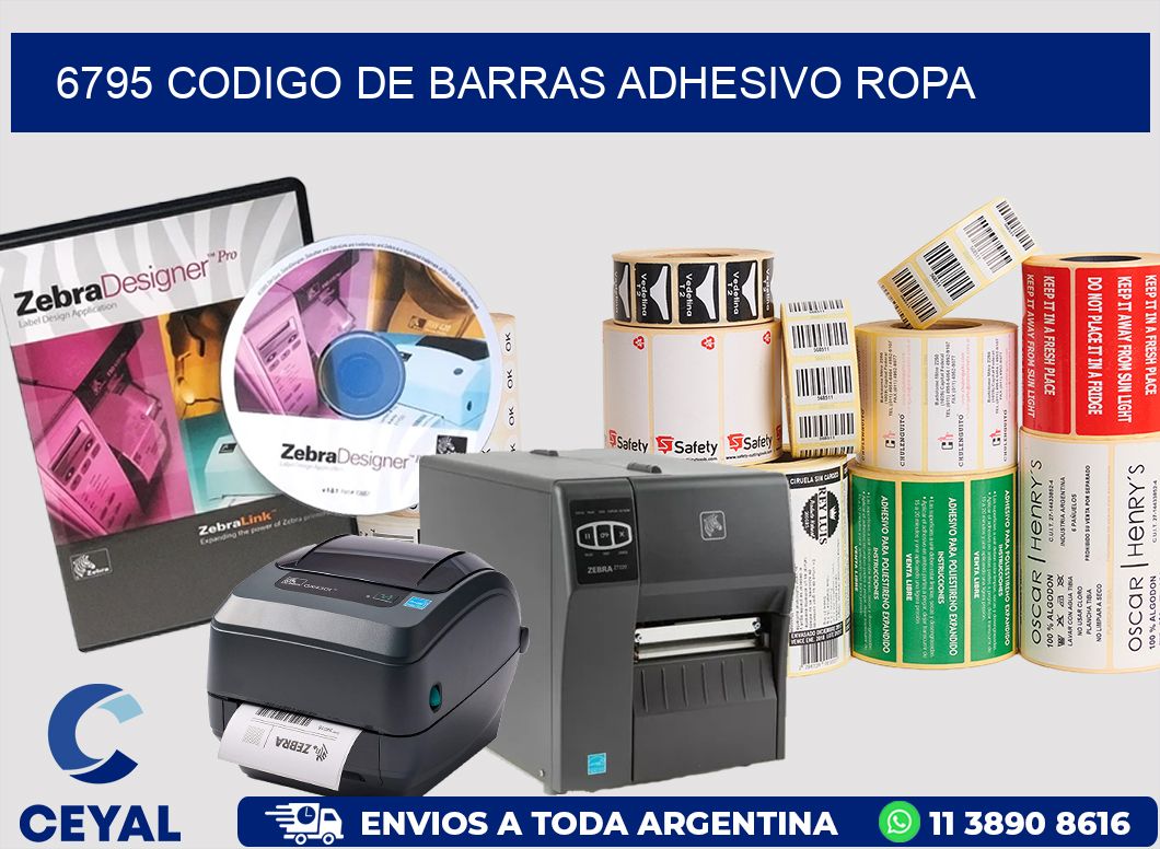 6795 CODIGO DE BARRAS ADHESIVO ROPA