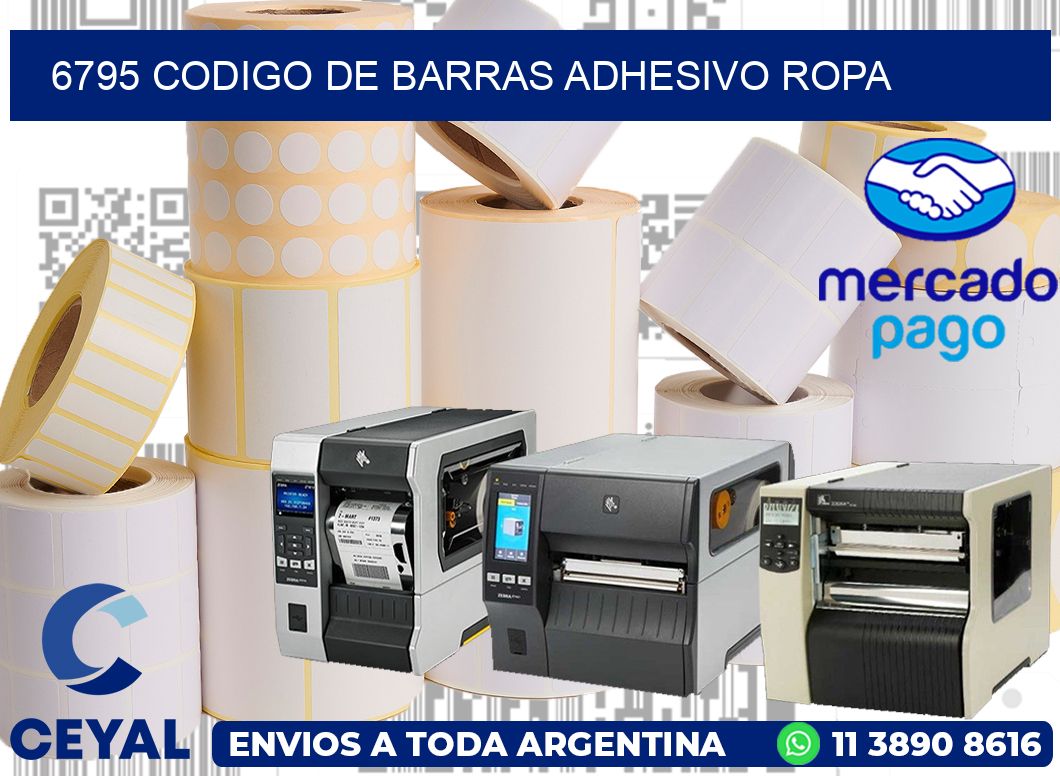 6795 CODIGO DE BARRAS ADHESIVO ROPA
