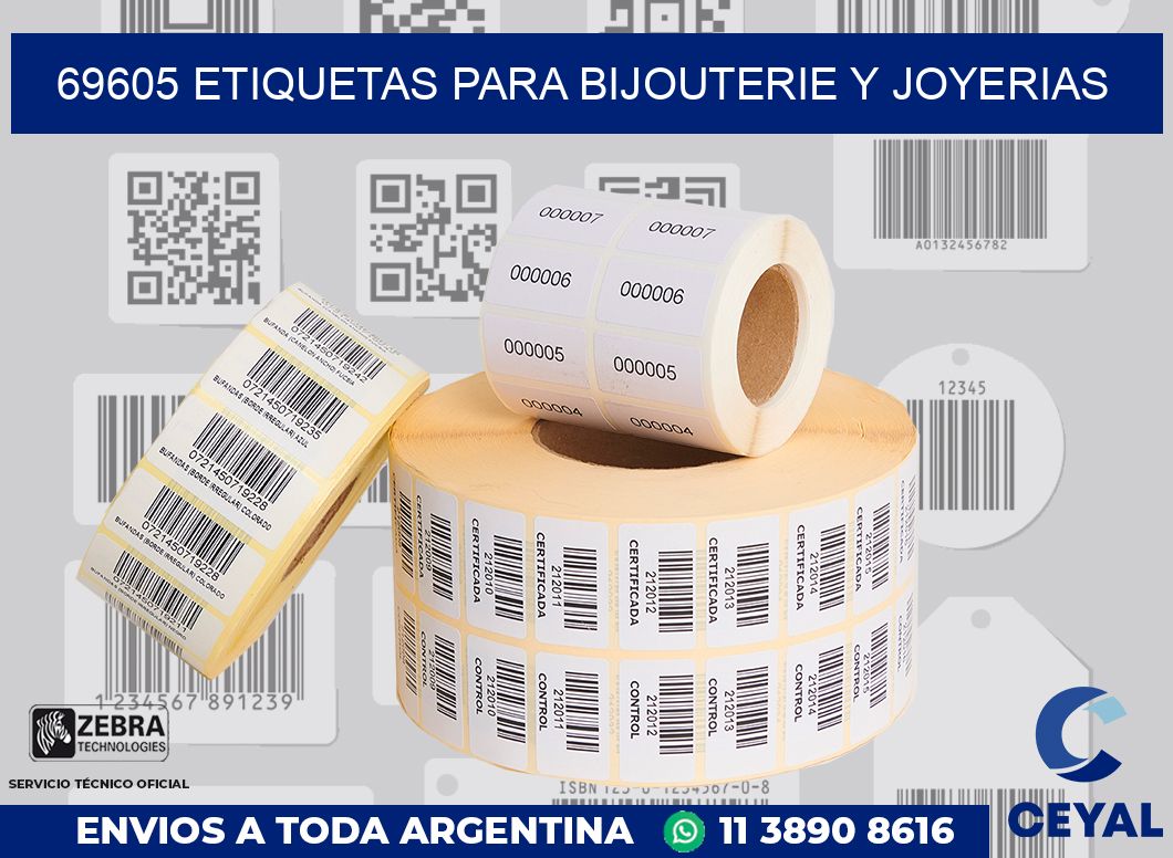69605 ETIQUETAS PARA BIJOUTERIE Y JOYERIAS
