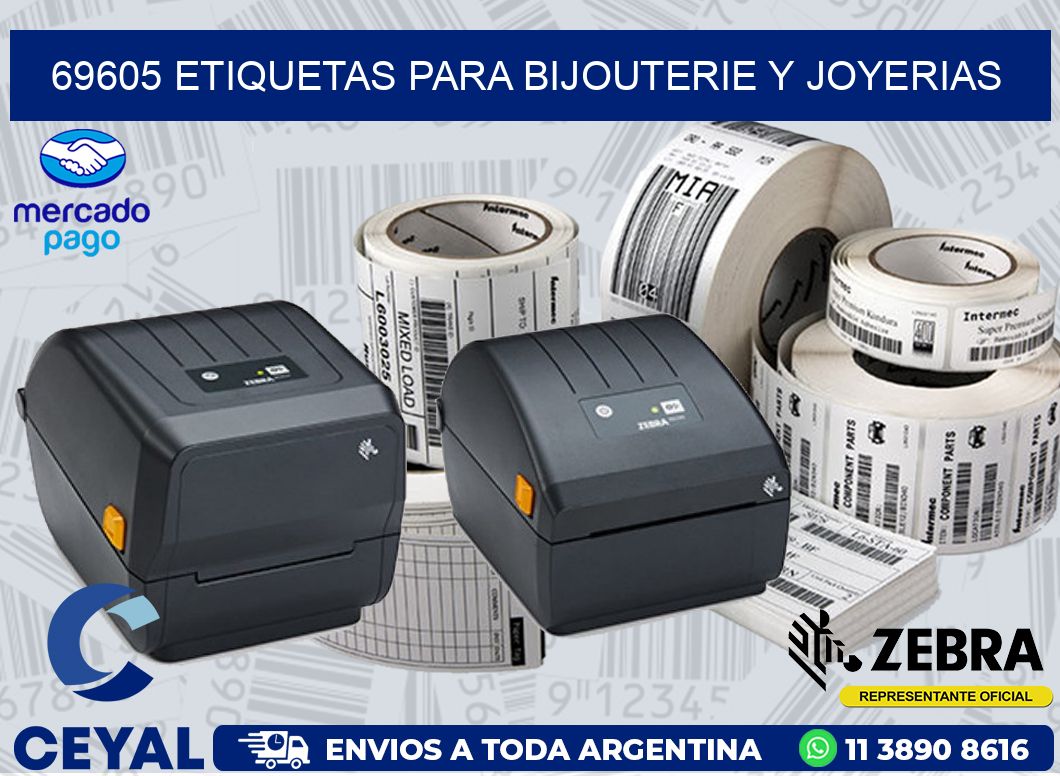 69605 ETIQUETAS PARA BIJOUTERIE Y JOYERIAS