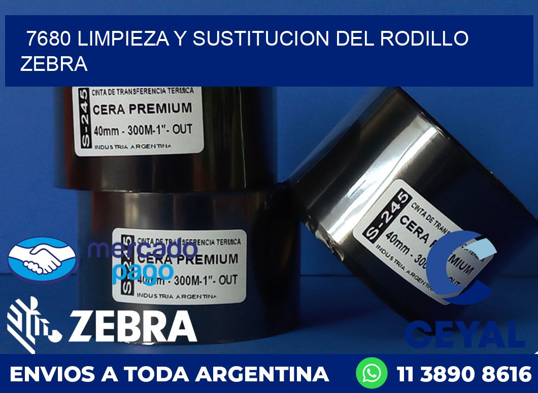 7680 LIMPIEZA Y SUSTITUCION DEL RODILLO ZEBRA