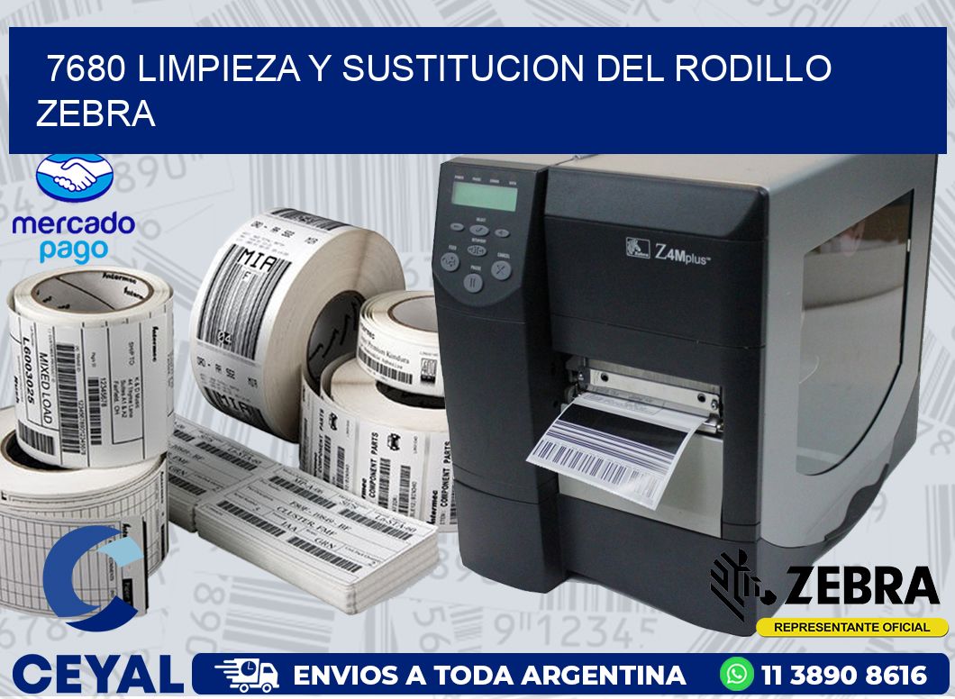 7680 LIMPIEZA Y SUSTITUCION DEL RODILLO ZEBRA