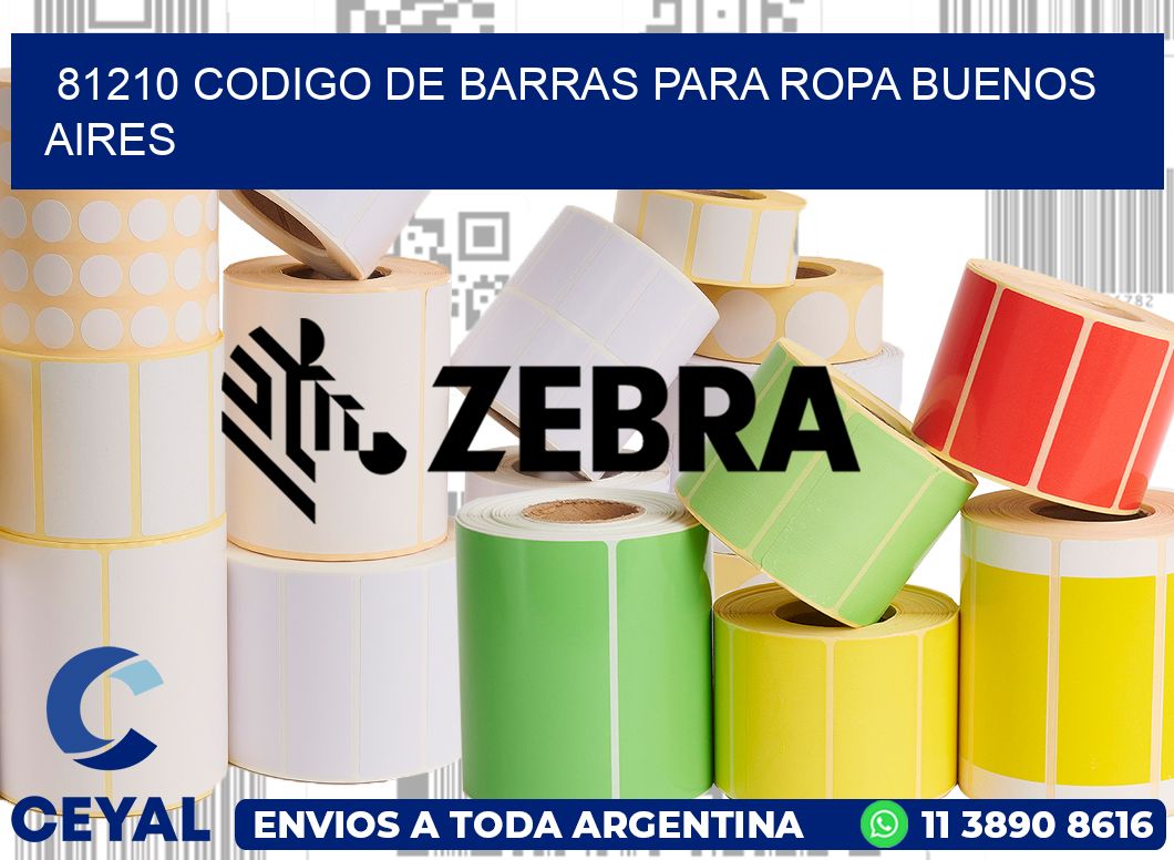 81210 CODIGO DE BARRAS PARA ROPA BUENOS AIRES