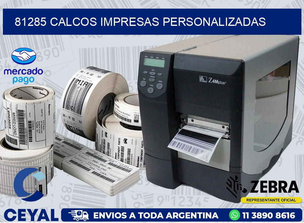 81285 CALCOS IMPRESAS PERSONALIZADAS