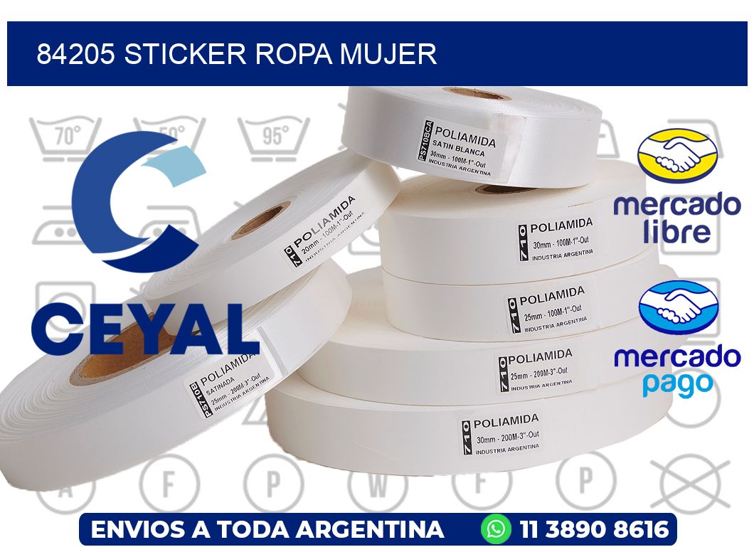84205 STICKER ROPA MUJER
