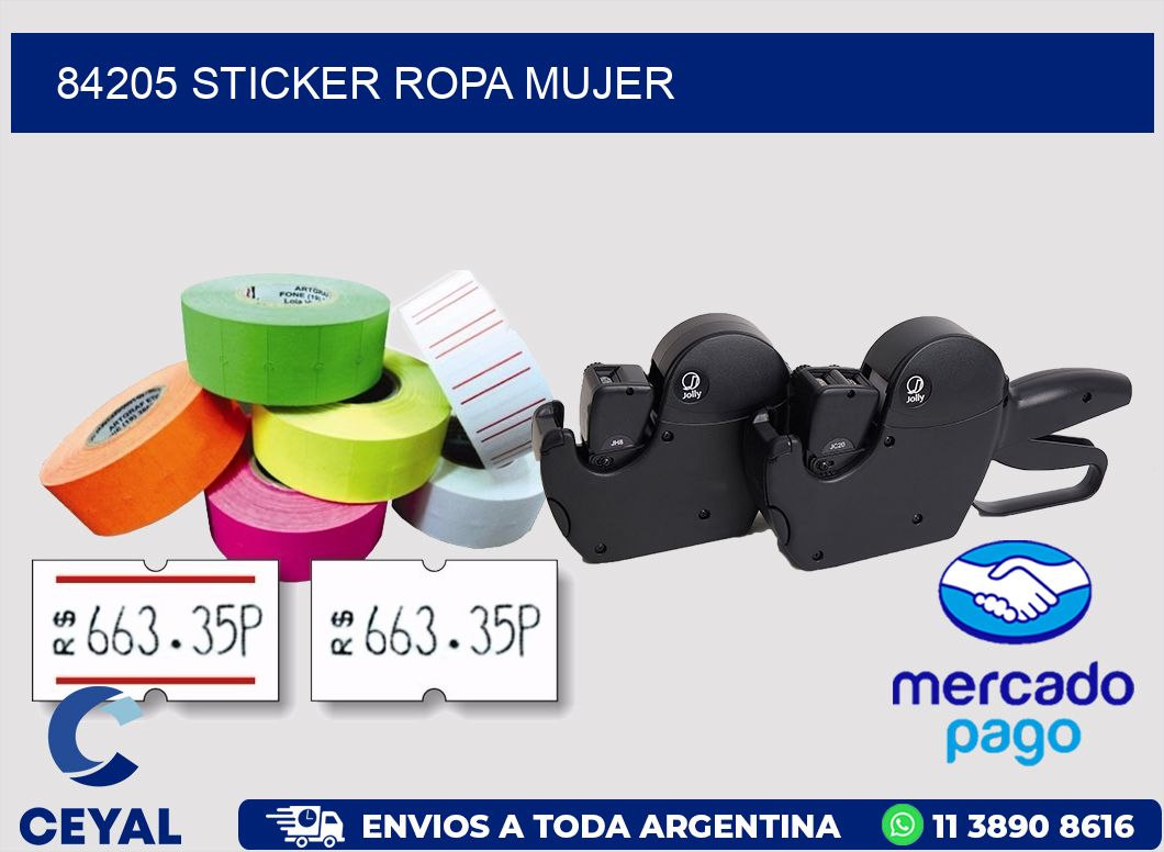 84205 STICKER ROPA MUJER