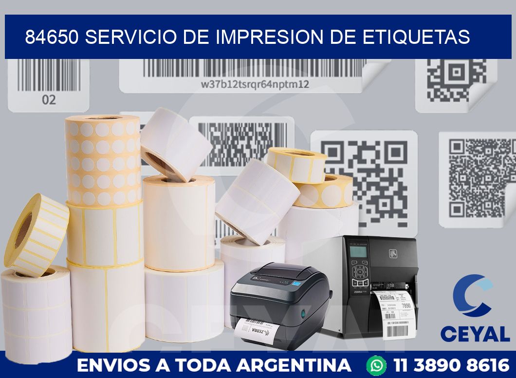 84650 SERVICIO DE IMPRESION DE ETIQUETAS