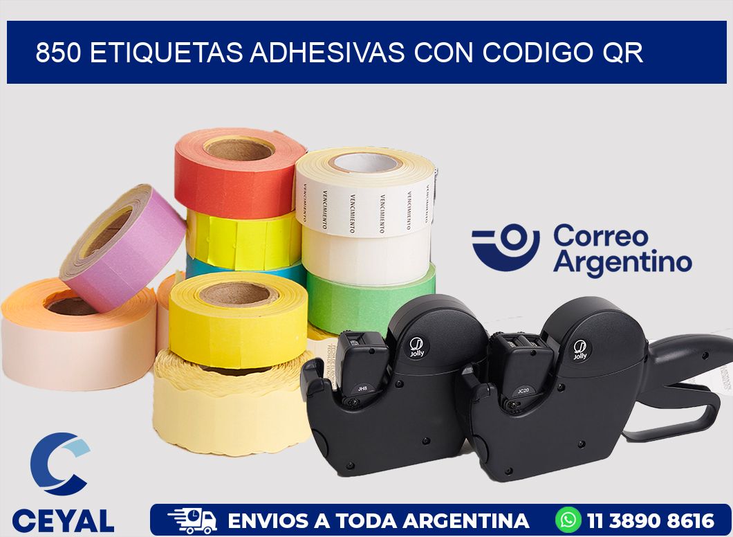850 ETIQUETAS ADHESIVAS CON CODIGO QR