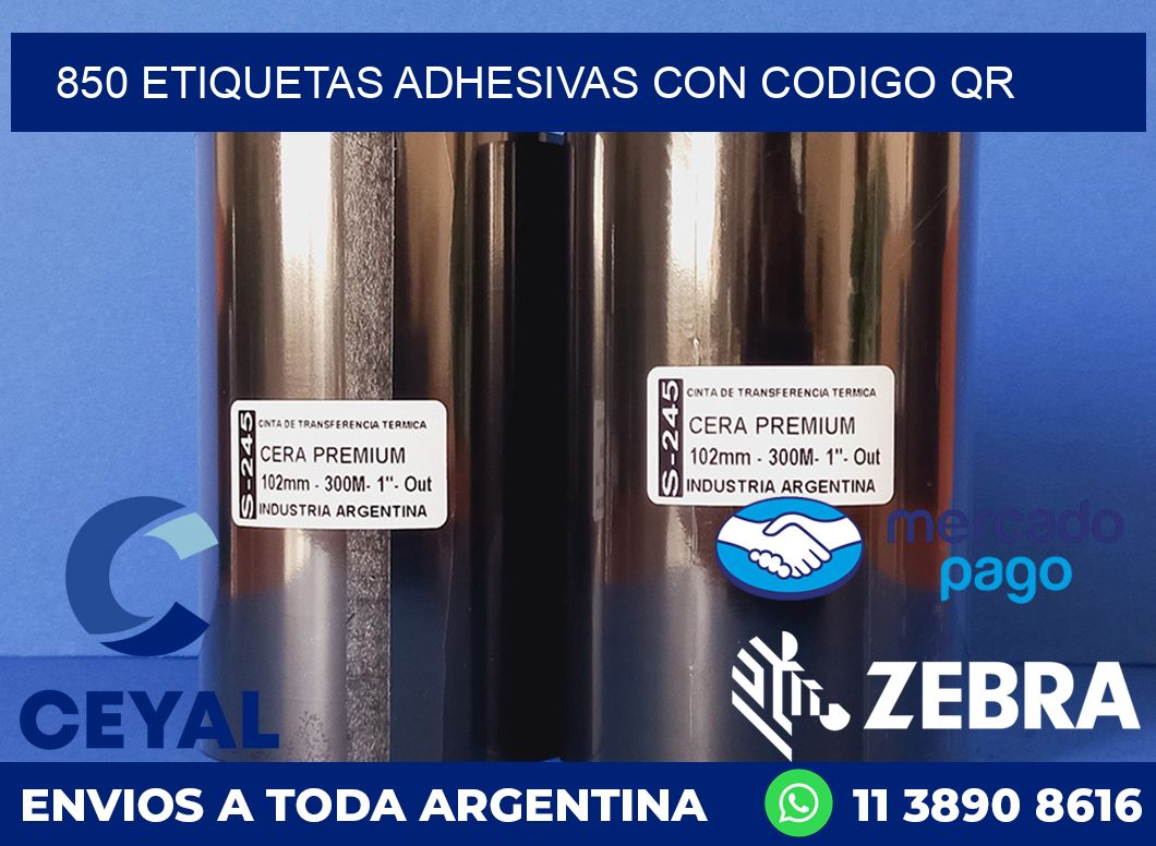 850 ETIQUETAS ADHESIVAS CON CODIGO QR