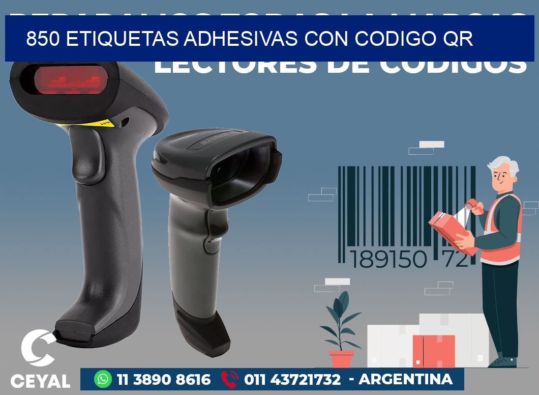 850 ETIQUETAS ADHESIVAS CON CODIGO QR