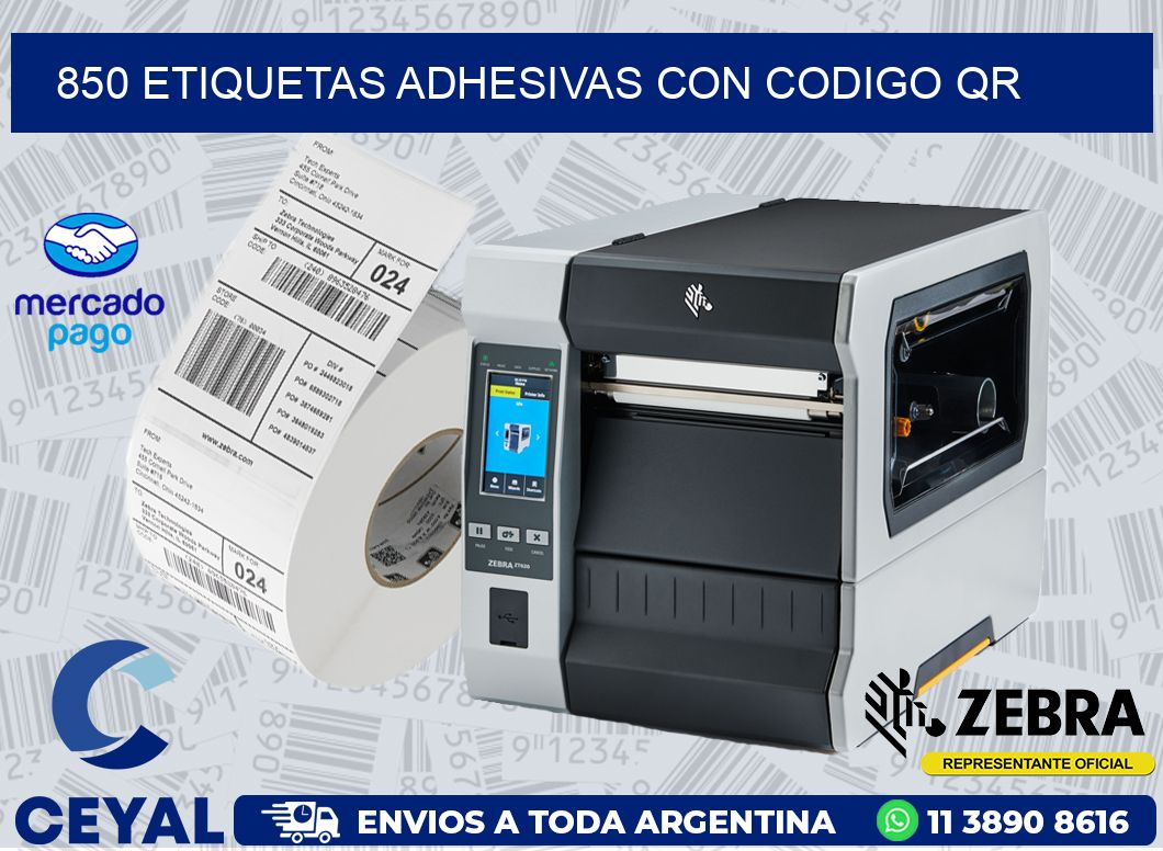 850 ETIQUETAS ADHESIVAS CON CODIGO QR