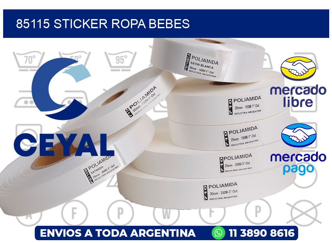 85115 STICKER ROPA BEBES