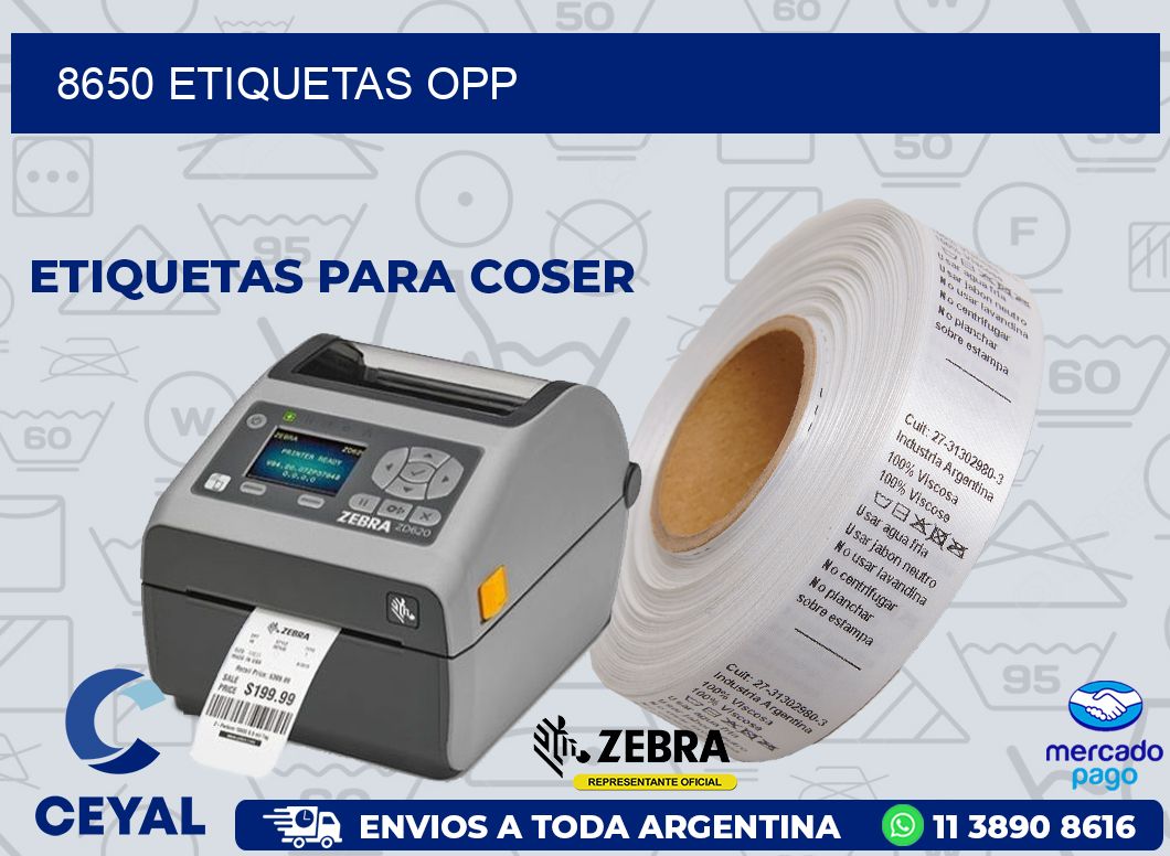 8650 ETIQUETAS OPP
