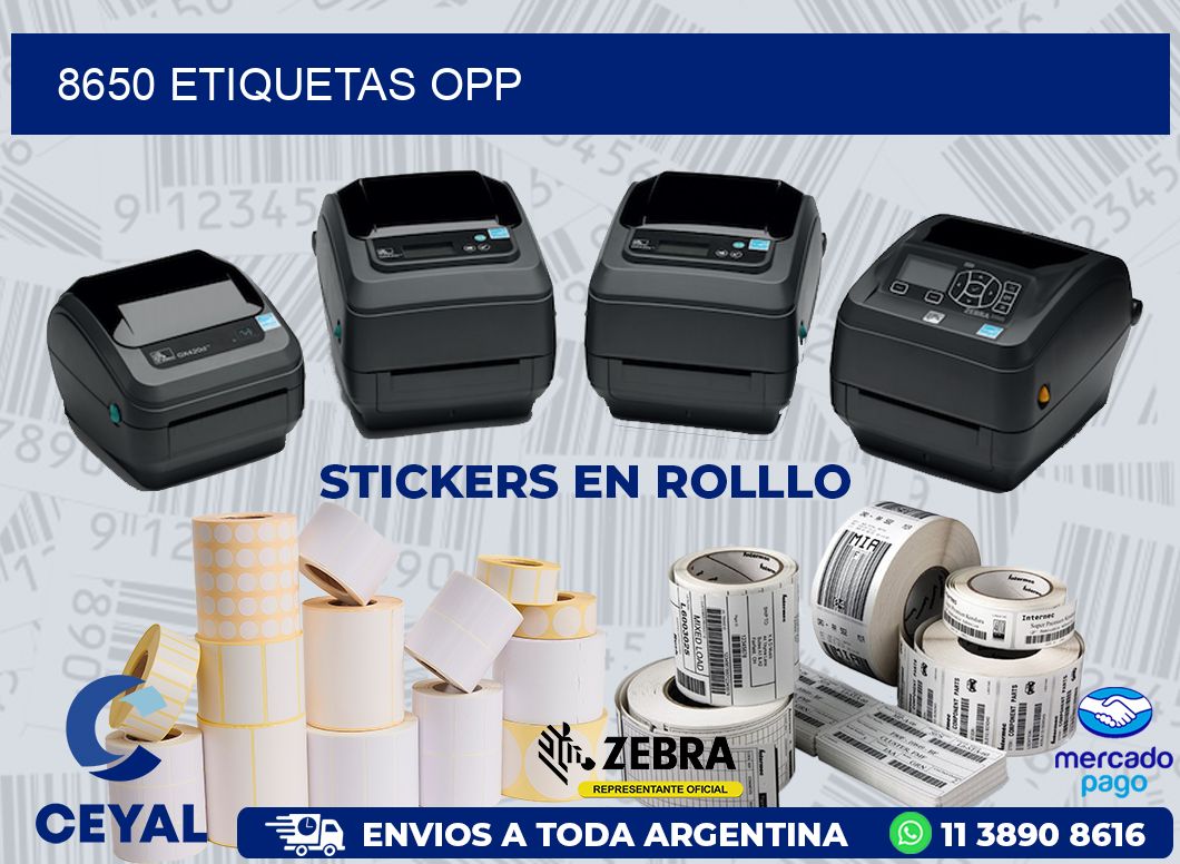 8650 ETIQUETAS OPP