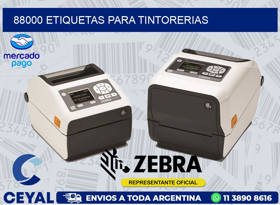 88000 ETIQUETAS PARA TINTORERIAS