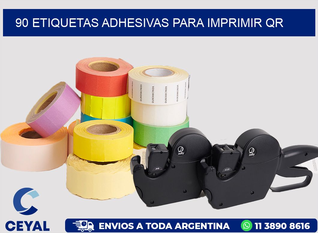 90 ETIQUETAS ADHESIVAS PARA IMPRIMIR QR