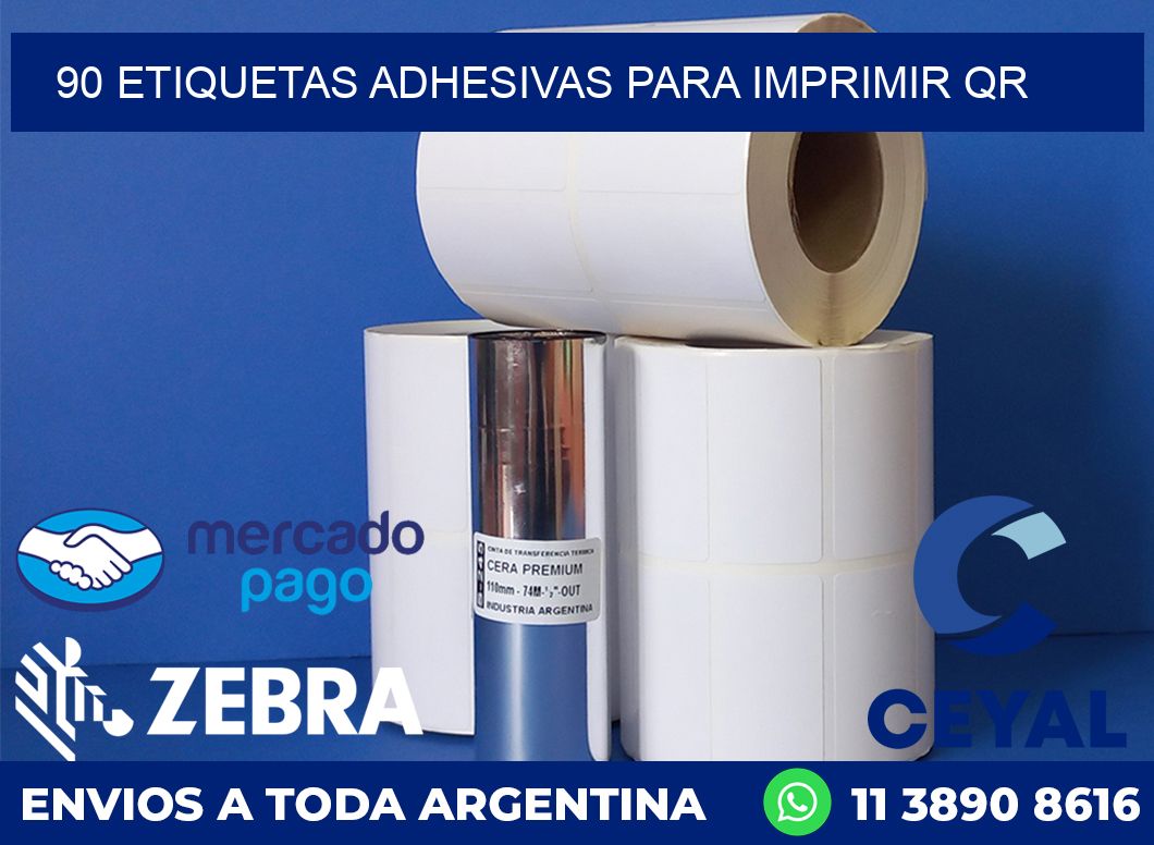 90 ETIQUETAS ADHESIVAS PARA IMPRIMIR QR