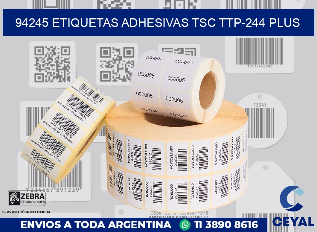 94245 ETIQUETAS ADHESIVAS TSC TTP-244 PLUS