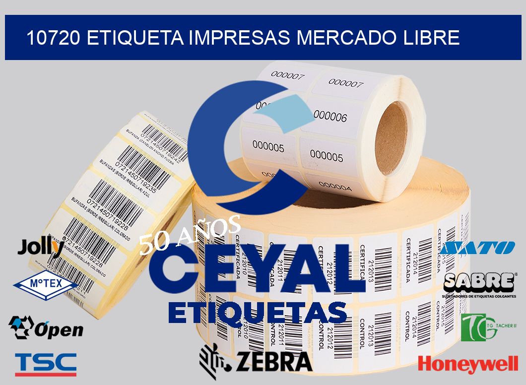 10720 ETIQUETA IMPRESAS MERCADO LIBRE