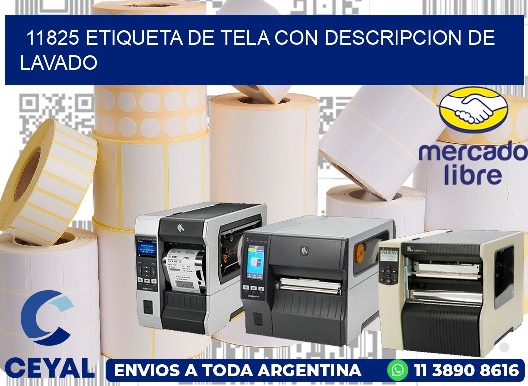 11825 ETIQUETA DE TELA CON DESCRIPCION DE LAVADO