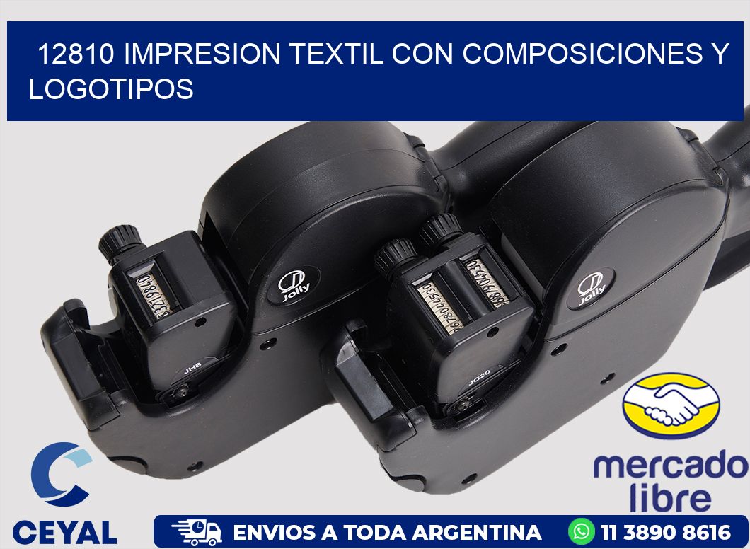 12810 IMPRESION TEXTIL CON COMPOSICIONES Y LOGOTIPOS
