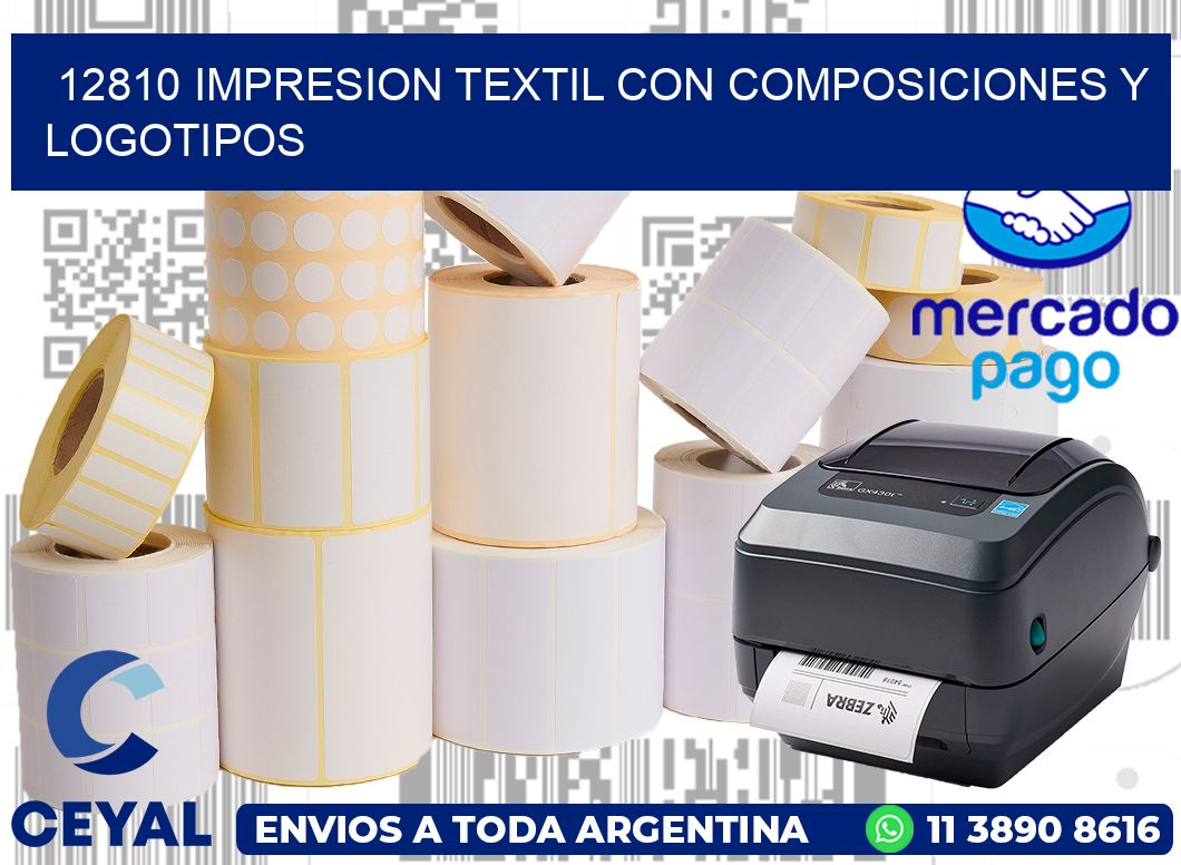 12810 IMPRESION TEXTIL CON COMPOSICIONES Y LOGOTIPOS