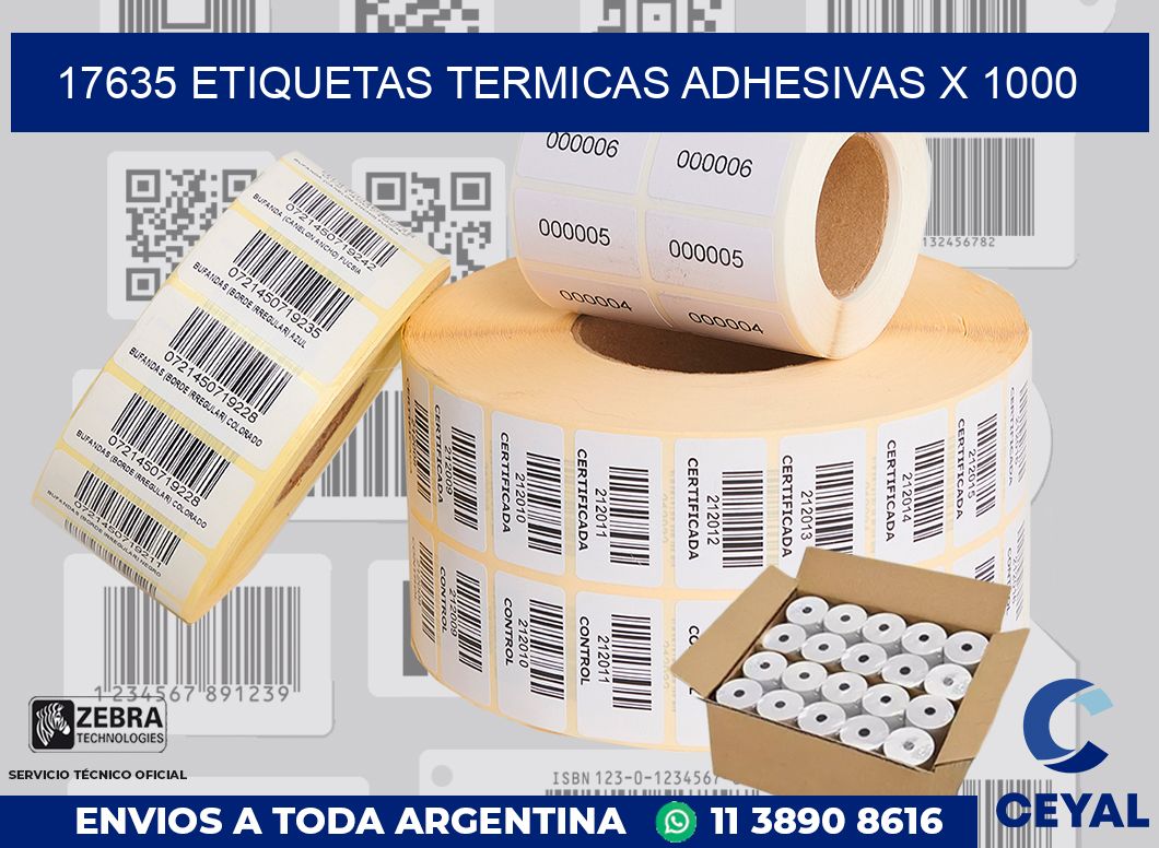 17635 etiquetas termicas adhesivas x 1000