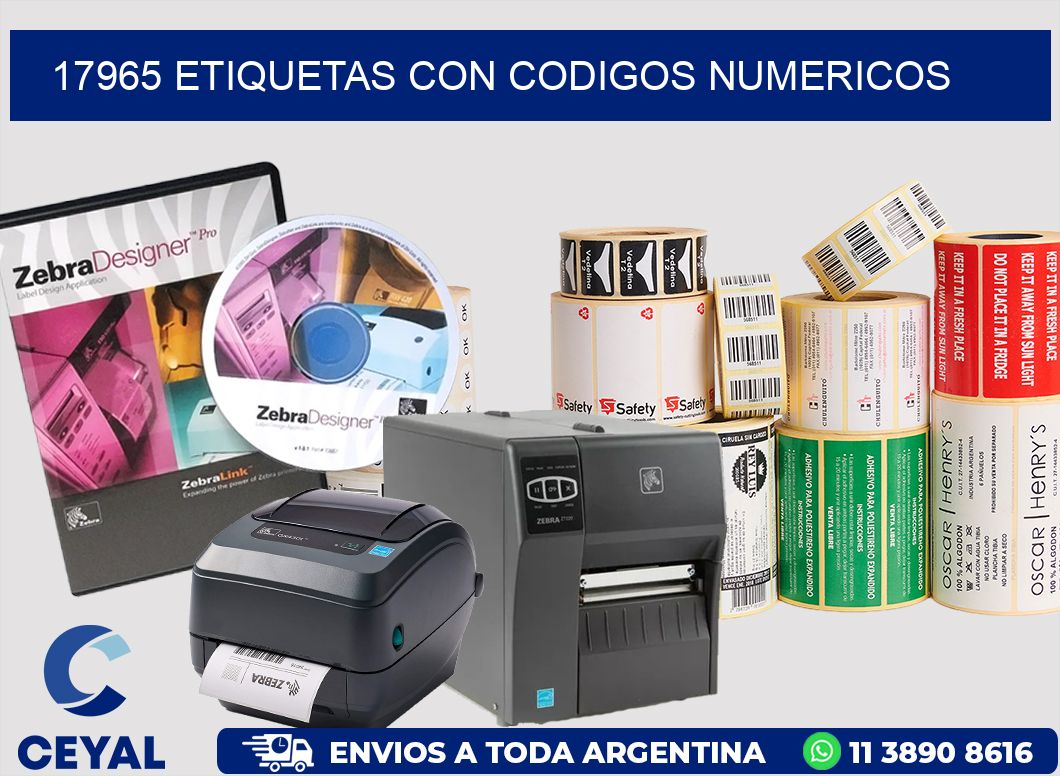 17965 ETIQUETAS CON CODIGOS NUMERICOS