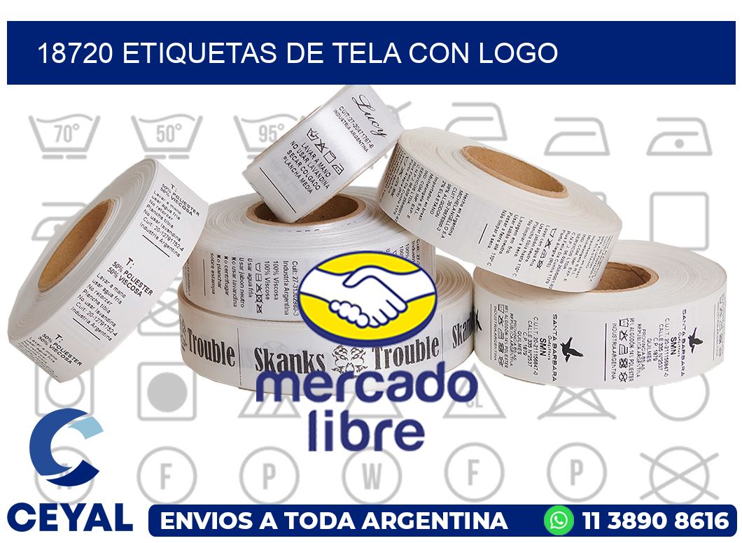 18720 ETIQUETAS DE TELA CON LOGO