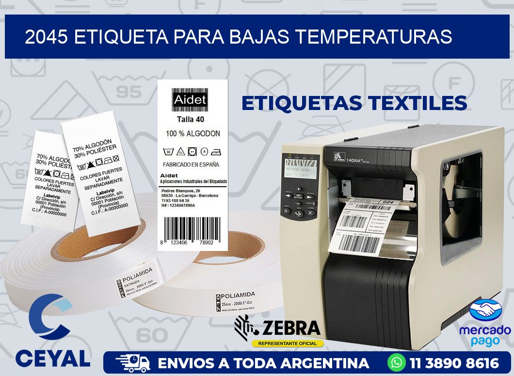 2045 ETIQUETA PARA BAJAS TEMPERATURAS