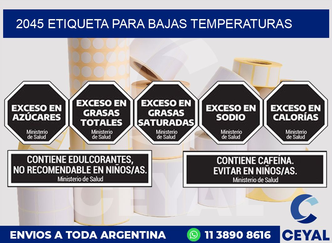 2045 ETIQUETA PARA BAJAS TEMPERATURAS